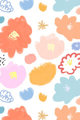 Blooming flower background png botanical illustration
