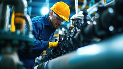 A hydraulic equipment safety inspection underway, with engineers ensuring that all connections and systems are secure