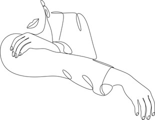 Beautiful linear portraits of girls for use as a flyer template or for use in web design.