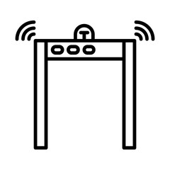 Metal Detector line icon