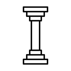 Pillar line icon