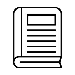 Fototapeta premium History book line icon
