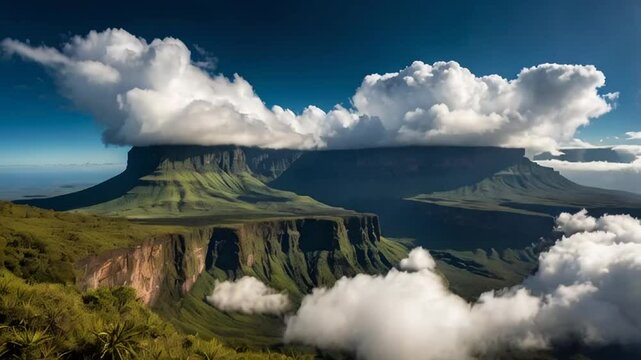 Mount Roraima Guyana sunny day panorama

