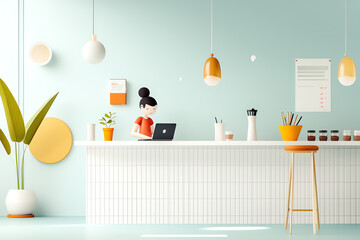 A vibrant workspace exploring a modern and creative environment for productivity and inspiration