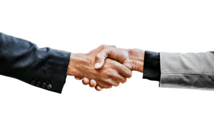 Business handshake png cut out, corporate business, transparent background