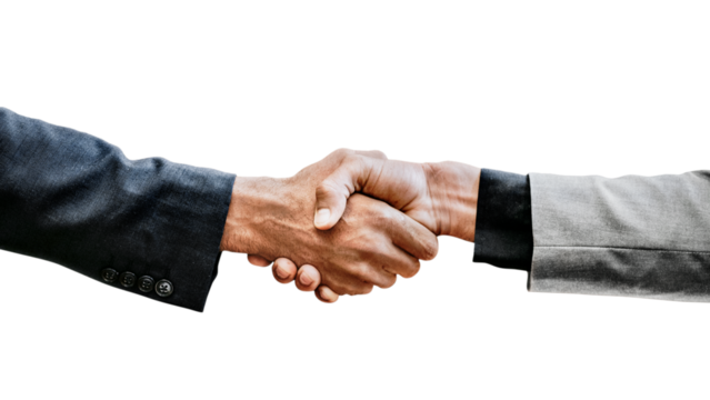Business handshake png cut out, corporate business, transparent background