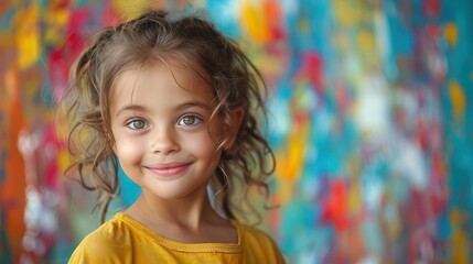 Fototapeta premium Child Playing, vibrant colors, joyful scenes, dynamic action, inviting