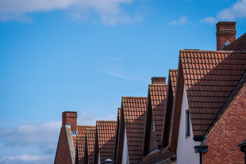 New build house development estate in england uk