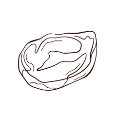 Meat beef steak logo in line art style. Perfect for butcher shop, food packaging, restaurant menu, BBQ design. Isolated on a white background.