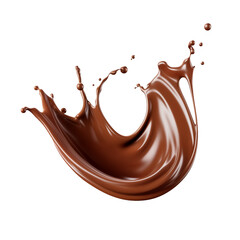투명배경 위의 초콜릿 스플래쉬 오브젝트, PNG파일