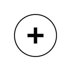 add plus web button icon vector