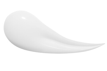 Cosmetic cream smear on an empty background. Skincare product, beauty application.