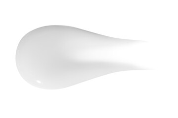 Cosmetic cream smear on an empty background. Skincare product, beauty application.
