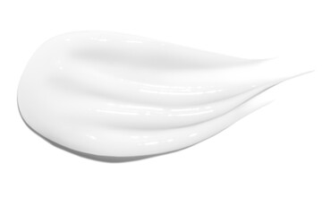 Creamy texture of cosmetic lotion spread on an empty background. Skincare, beauty product.
