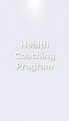 Fototapeta premium Health Coaching Program isolated with white highlights, png