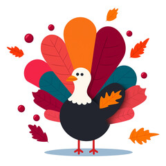 Obraz premium cute turkey, thanksgiving concept