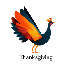 Thanksgiving logo with a turkey