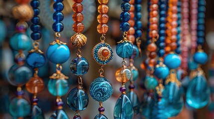 Handmade Jewelry Craft Fairs, vibrant colors, eclectic styles, indoor setting, inviting
