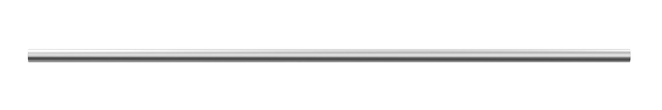 Metal pipe. Stainless steel. Isolated. 3d illustration.