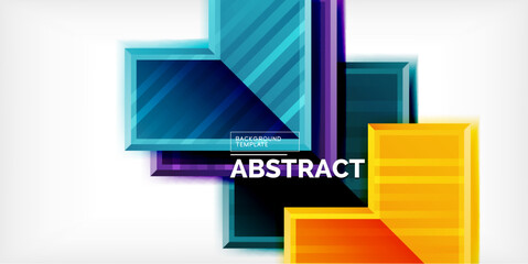 Arrow symbols created with 3d effects and line texture geometric abstract background