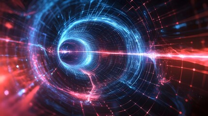 Obraz premium Quantum Uncertainty Principle Based Government with Schrdinger s Laws Visualized in Futuristic Digital Realm