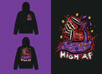 Streetwear Graphic Design IIllustration of Skull Hand