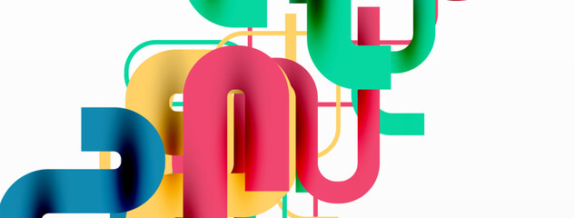 Wave lines minimal abstract background