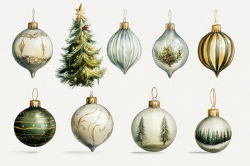 Elegant christmas tree decorations for holiday celebrations and festive decor