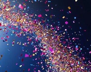 Colorful confetti scattered on a surface creating a festive and joyful atmosphere for celebrations