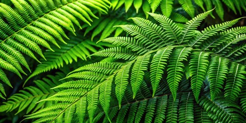 Lush Green Fern Leaves Collection from Tropical Rainforest Isolated on White Background - Ideal for Nature, Botany, and Tropical Decor Imagery