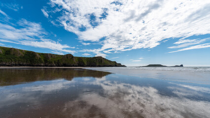 Obraz premium Rhossili beach of Wales