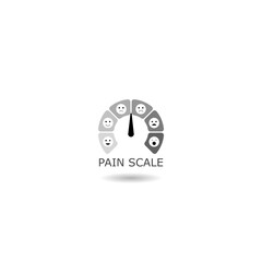 Pain scale icon with shadow