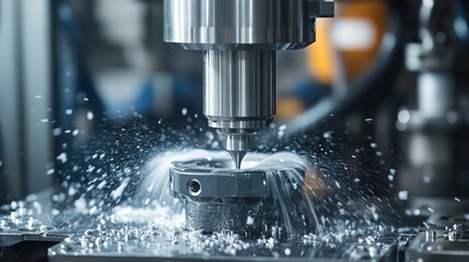 The plunge cutting process on NC milling machine