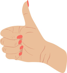 Upward facing female hand vector illustration isolated on white background. Female open palm up in receiving or holding, showing, presenting product business concept. 