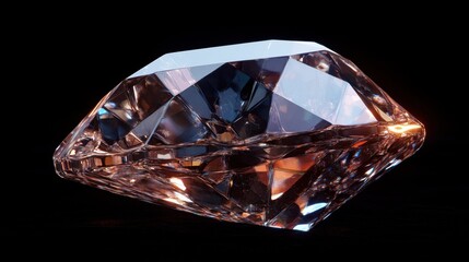 A stunning diamond cut sparkling against a dark backdrop showcasing its brilliance and intricate facets in a captivating display