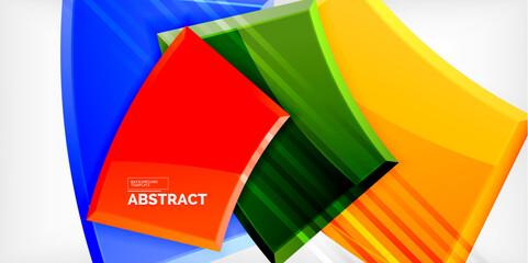 Vector abstract color geometric shapes. Illustration For Wallpaper, Banner, Background, Card, Book Illustration, landing page
