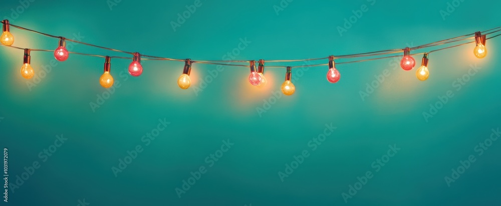 Poster the colorful string lights