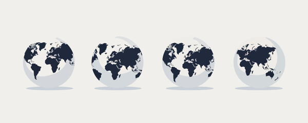 Obraz premium Four World Globes 