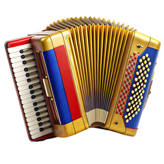 Retro accordion isolated