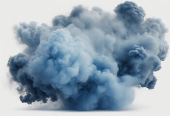A blue smoke explosion border isolated on white background transparent graphic resources