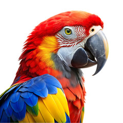 Obraz premium Closeup shot of a macaw parrot with colorful feathers