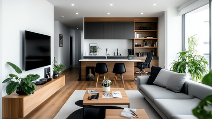 Fototapeta premium Modern living room with stylish furniture