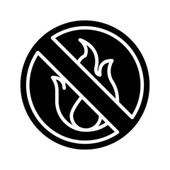 No Fire glyph icon