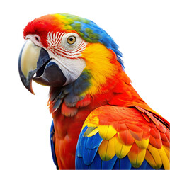 Obraz premium Closeup shot of a macaw parrot with colorful feathers