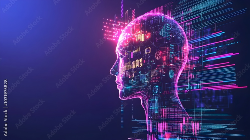 Poster ai driven marketing insights displayed as vibrant 3d interactive model