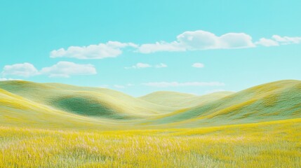 Obraz premium Vast and Vibrant Meadow: A Serene Landscape