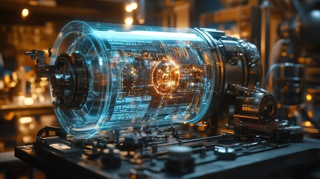 holographic projection of a machine internal