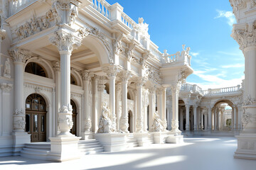 Obraz premium Elegant classical architecture with columns.