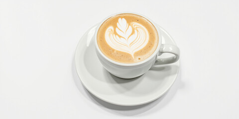 cup of coffee white background