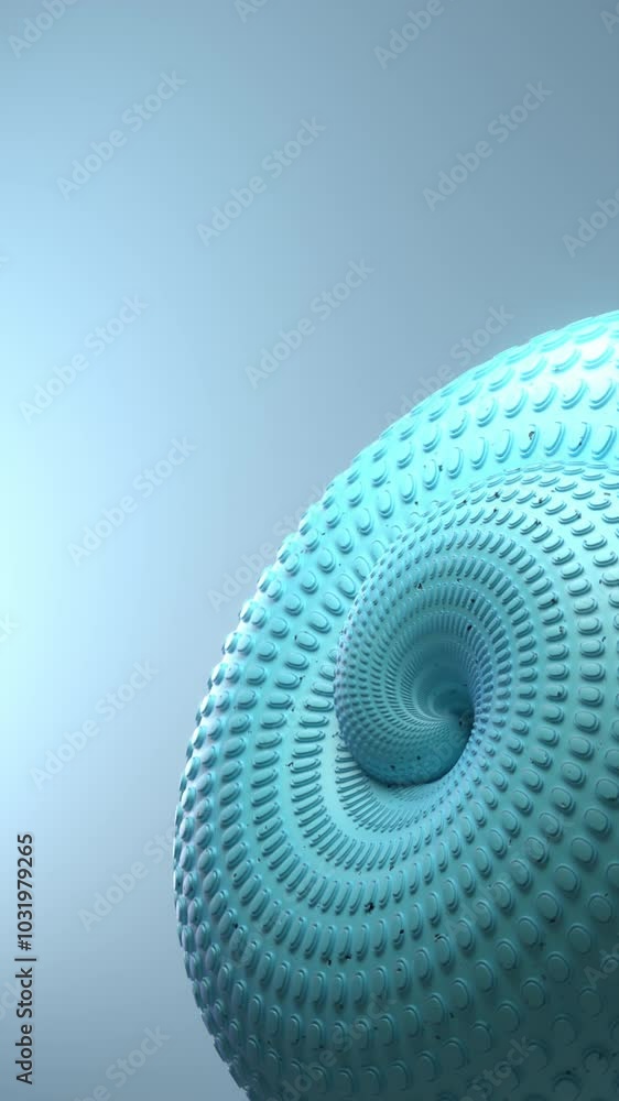 Poster vertical video abstract rotating plastic spiral background - seamless loop
